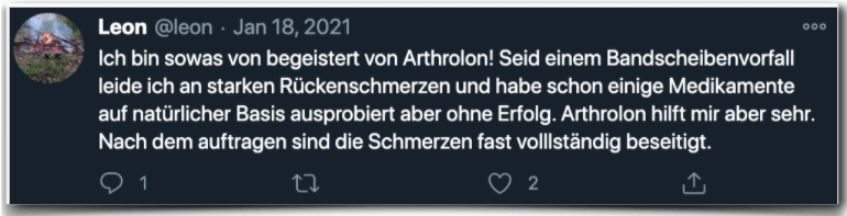 Arthrolon Erfahrungsbericht Bewertung Erfahrungen Test