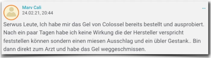 Collosel Erfahrungsbericht Bewertung Erfahrungen