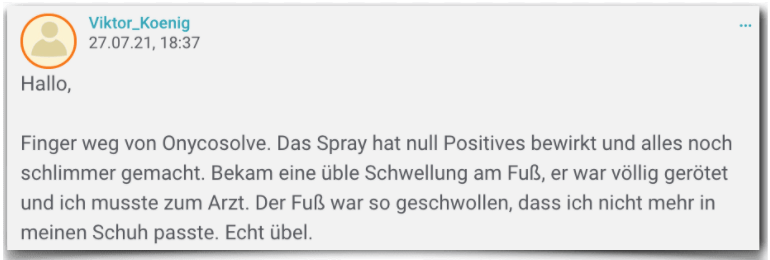 Onycosolve Erfahrungsbericht Bewertung Erfahrungen Onycosolve