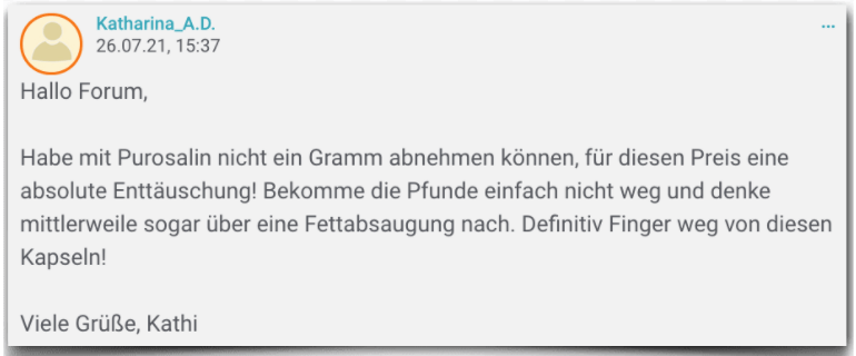 Purosalin Erfahrungsbericht Bewertung Erfahrungen Purosalin