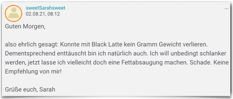 Black Latte Erfahrungsbericht Bewertung Erfahrungen Black Latte