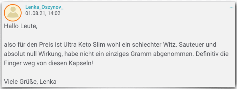 Ultra Keto Slim Erfahrungsbericht Bewertung Erfahrungen Ultra Keto Slim