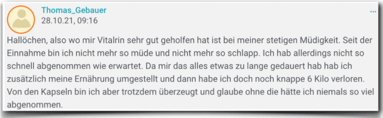 Vitalrin Erfahrungsbericht Erfahrung Bewertung Erfahrungen Vitalrin