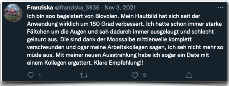 Biovolen Moossalbe Erfahrungen Erfahrung Erfahrungsbericht