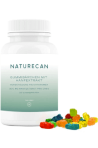 Naturecan CBD Fruchtgummis Gummibaerchen Abbild Tabelle