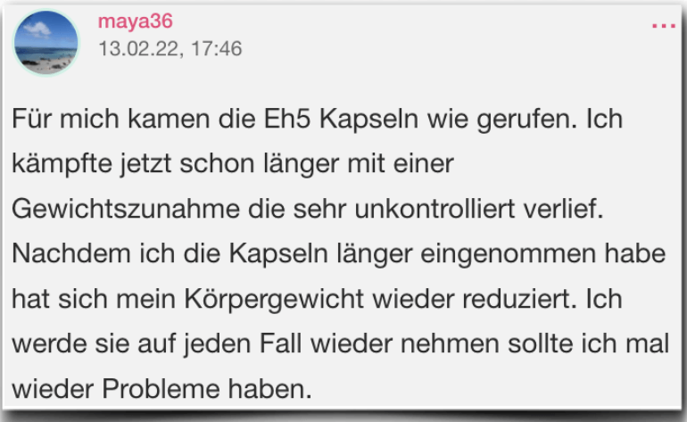 EH5 Kapseln Erfahrungen Erfahrung Erfahrungsbericht