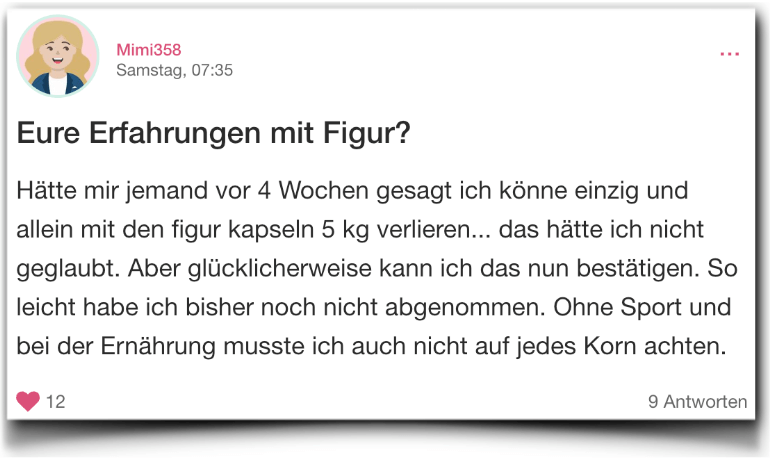 Figur Erfahrungen Erfahrung Erfahrungsbericht Figur Kapseln