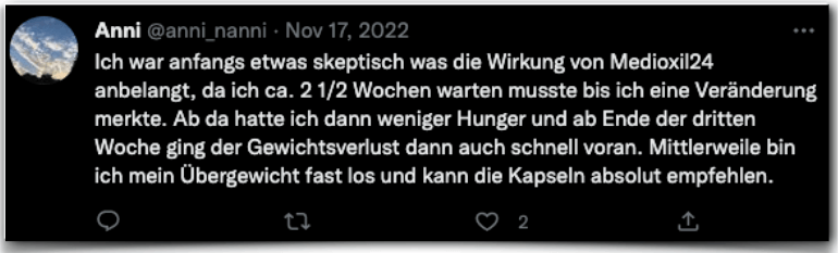 Medioxil24 Erfahrungsbericht Bewertung Erfahrung