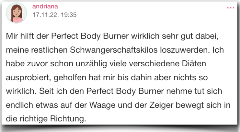 Perfect Body Burner Erfahrungen Erfahrung Erfahrungsbericht Perfect Body Burner