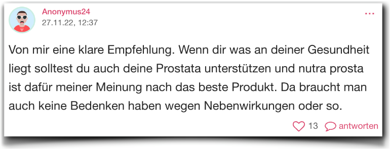 Nutra Prosta Erfahrung Erfahrungen Erfahrungsbericht