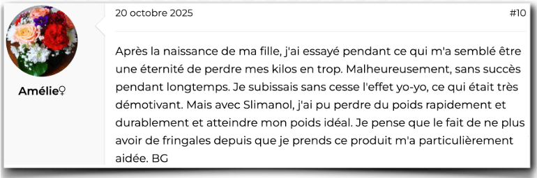 Un témoignage tiré d'un forum Slimanol Avis Temoignages Evaluations