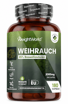 WeightWorld Abbild WeightWorld Weihrauch Kapseln Abbild Tabelle