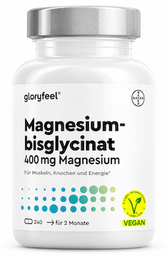 gloryfeel Magnesium Bisglycinat Abbild Tabelle