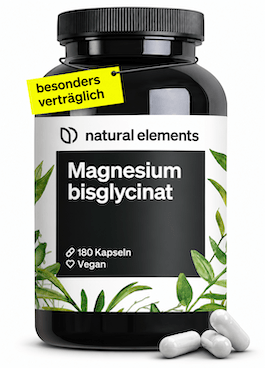 natural elements Magnesium Bisglycinat Abbild Tabelle